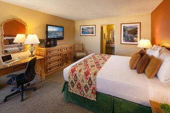 A side view of the King bed standard room.