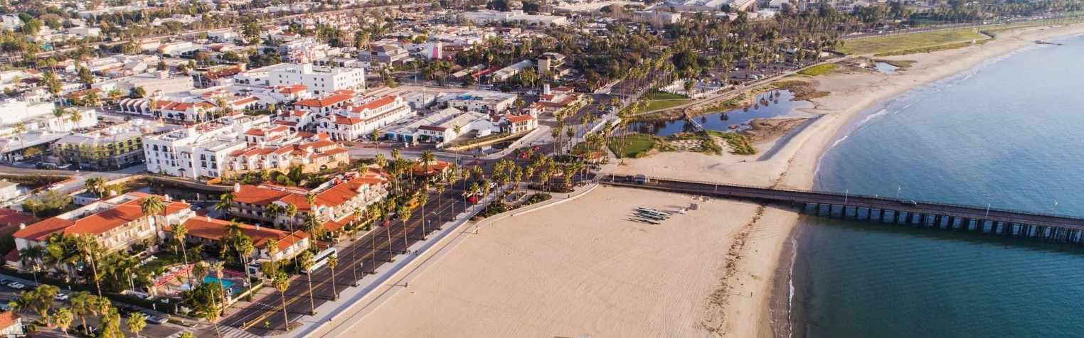 A birds-eye view of the nearby Butterfly Beach.